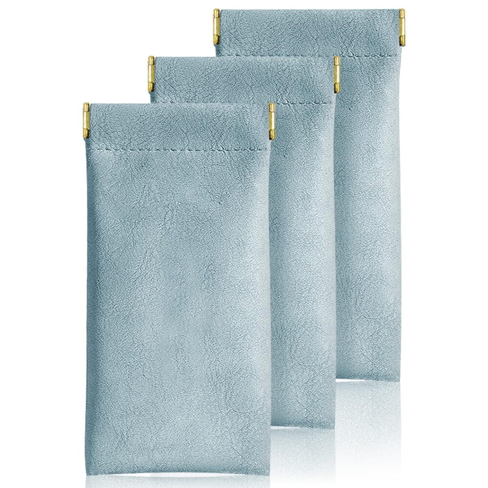 1907 Sunglass Case 3 Pack Portable Antiscratch Leather Waterproof Squeeze